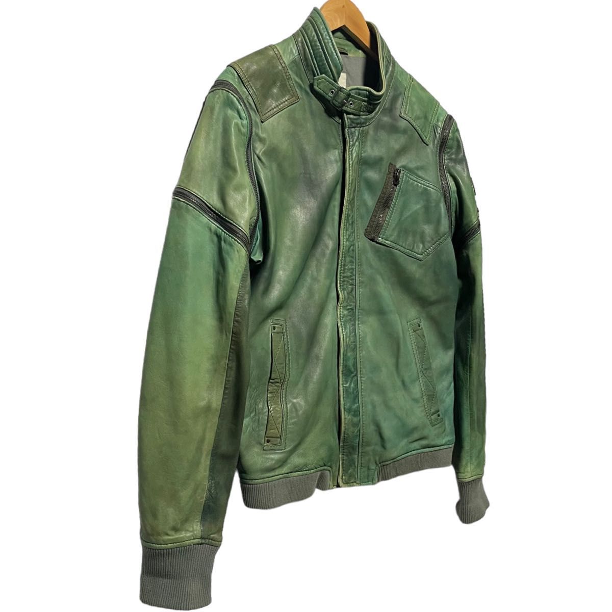 希少 DIESEL ディーゼル レザージャケット ヴィンテージ加工 希少 DIESEL ディーゼル レザージャケット ヴィンテージ加工