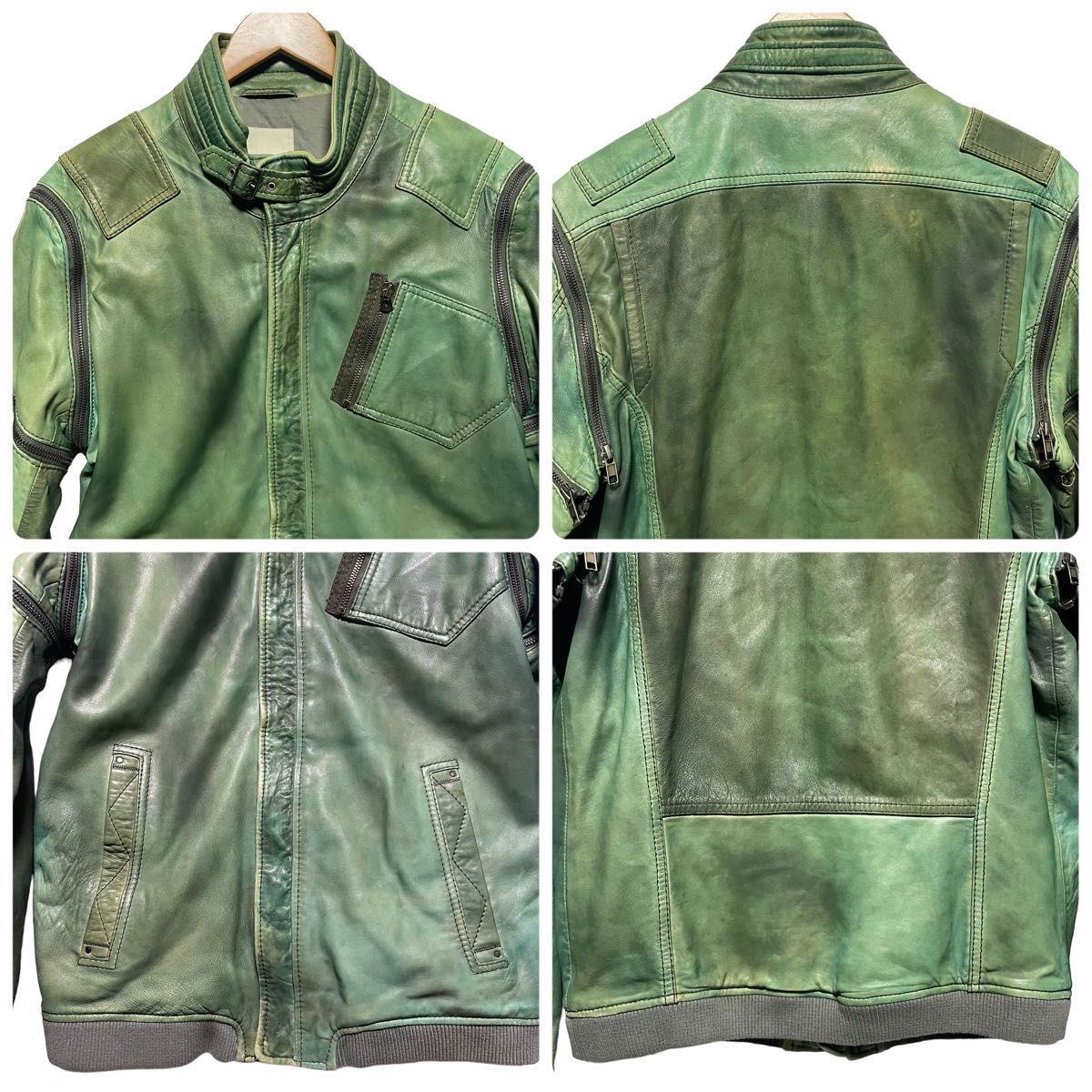 希少 DIESEL ディーゼル レザージャケット ヴィンテージ加工 希少 DIESEL ディーゼル レザージャケット ヴィンテージ加工