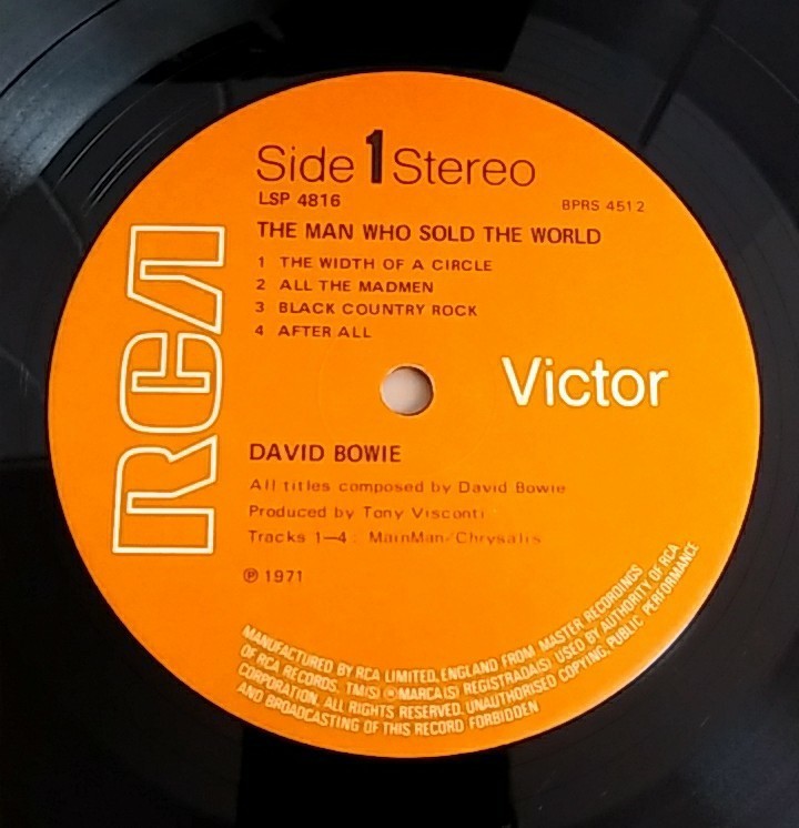 【ジャンク品扱い】【UK盤 RCA Press マト1E/1E】David Bowie(デビッドボウイ)/ THE MAN WHO SOLD THE WORLD_画像2