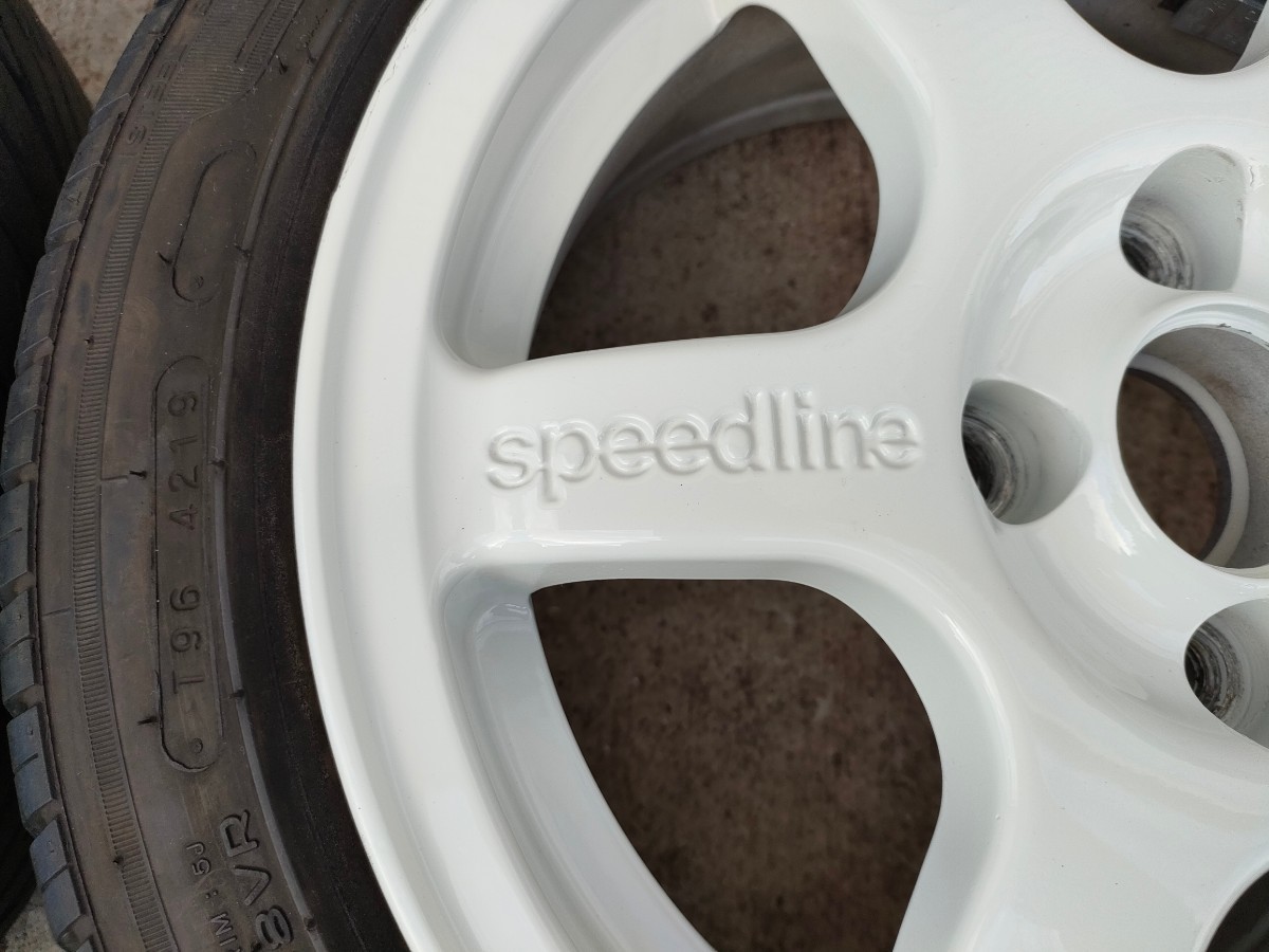 SPEED LINE 14インチ ホイール タイヤセット　155/55R14 ホワイト 100-4H スピードライン_画像6
