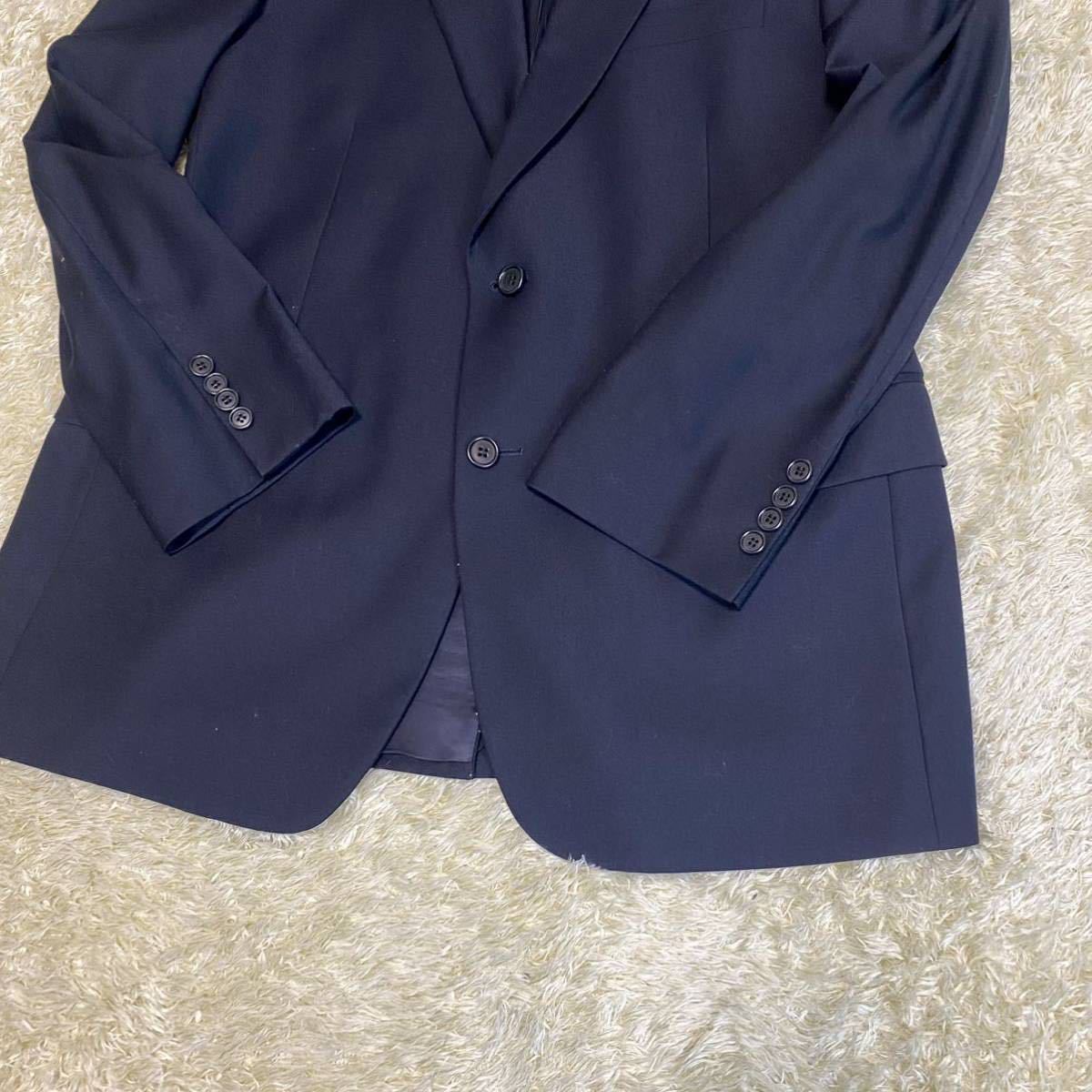 極美品 希少XL◎カシミヤ ブルックスブラザーズ スーツ 2B ネイビー ウール BrooksBrothers セットアップ 上下 ジャケット ビジネス メンズ_画像6