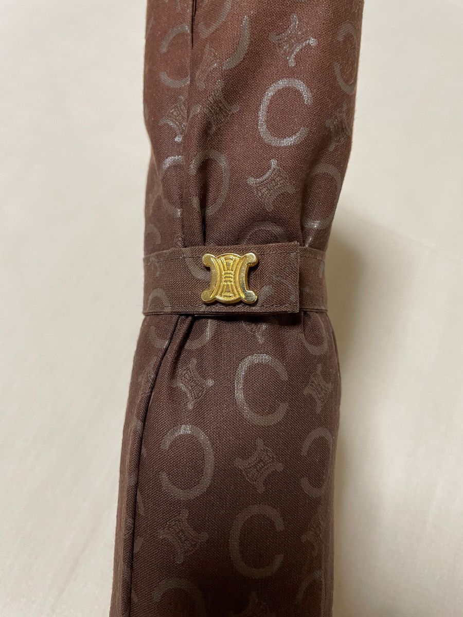 CELINE セリーヌ 折りたたみ傘 マカダム柄 トリオンフ 晴雨兼用 CELINE セリーヌ 折りたたみ傘 マカダム柄 トリオンフ 晴雨兼用