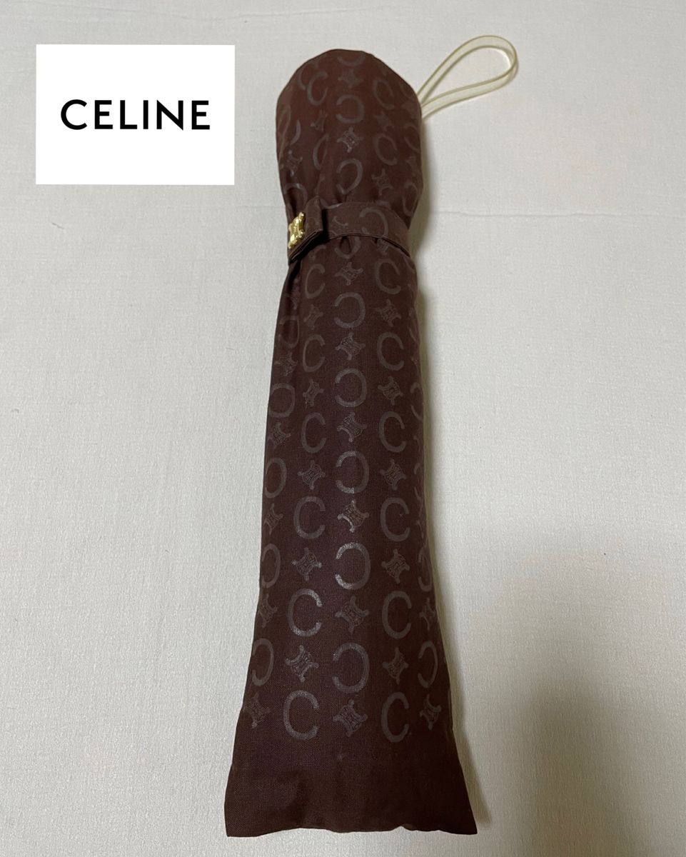 CELINE セリーヌ 折りたたみ傘 マカダム柄 トリオンフ 晴雨兼用 CELINE セリーヌ 折りたたみ傘 マカダム柄 トリオンフ 晴雨兼用
