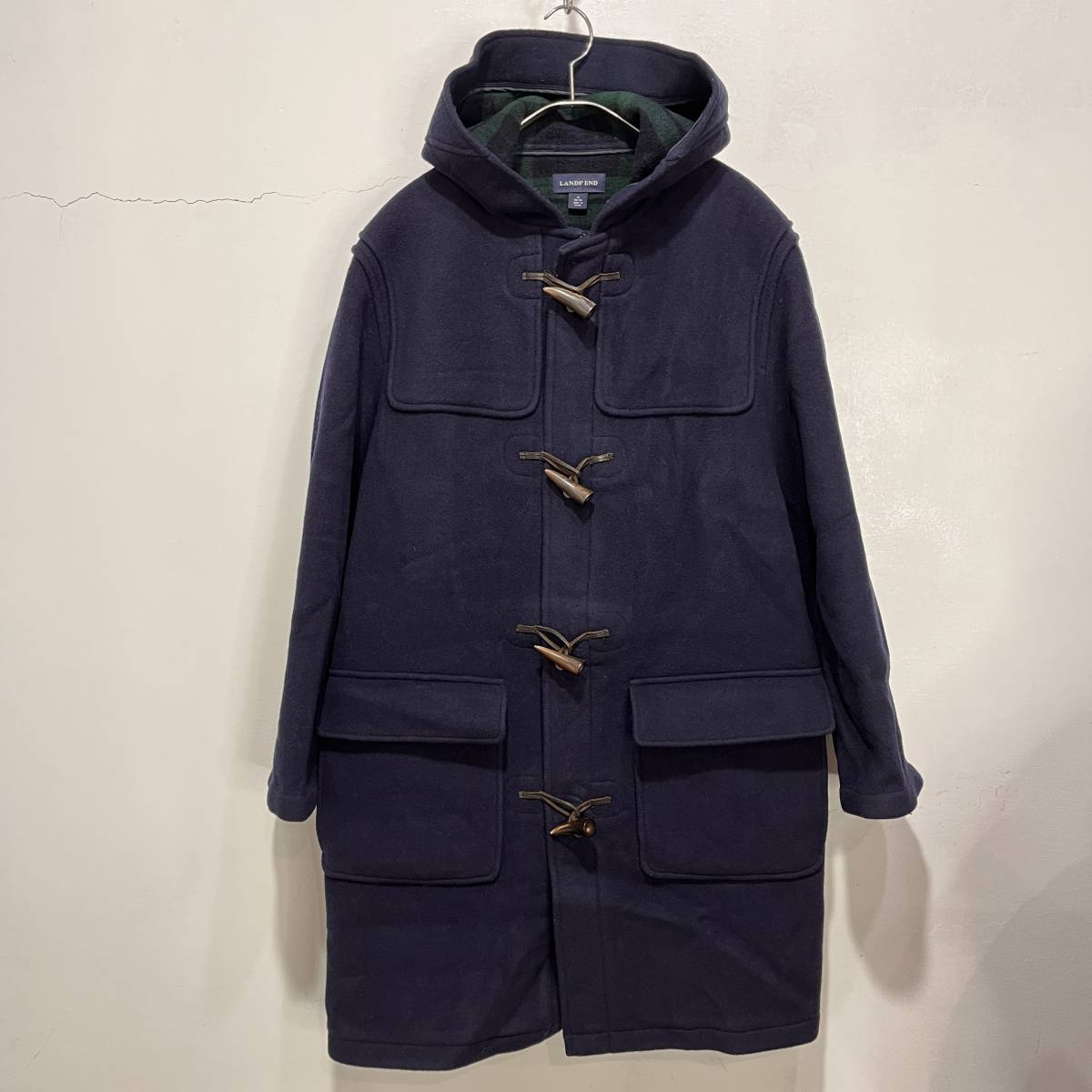 ☆LANDS’END☆ランズエンド☆ダッフルコート☆ウールコート☆ネイビー☆M☆L23M