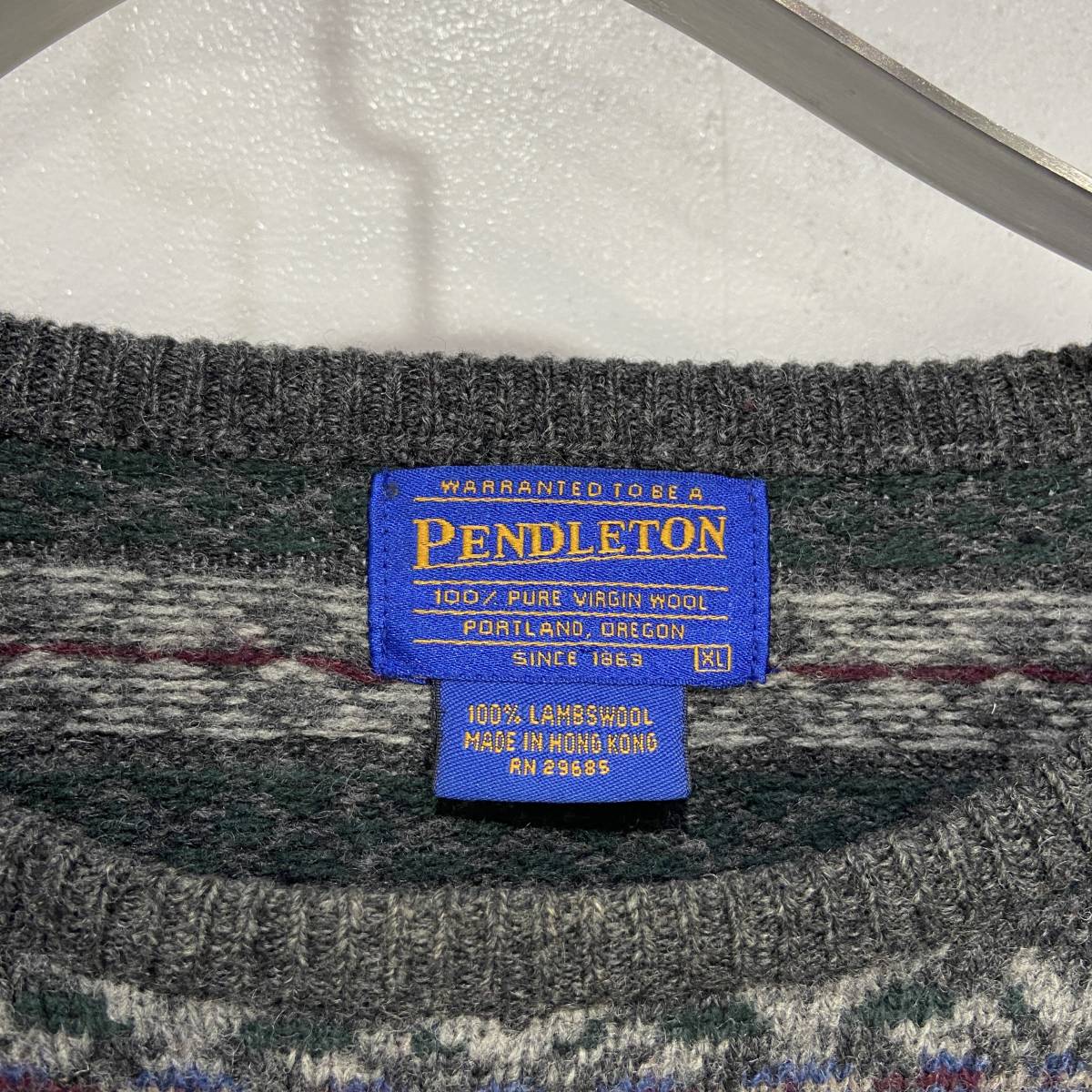 ☆送料無料☆☆PENDLETON☆ペンドルトン☆ノルディック柄総柄セーター☆ウール☆ＸＬ☆L23M_画像4