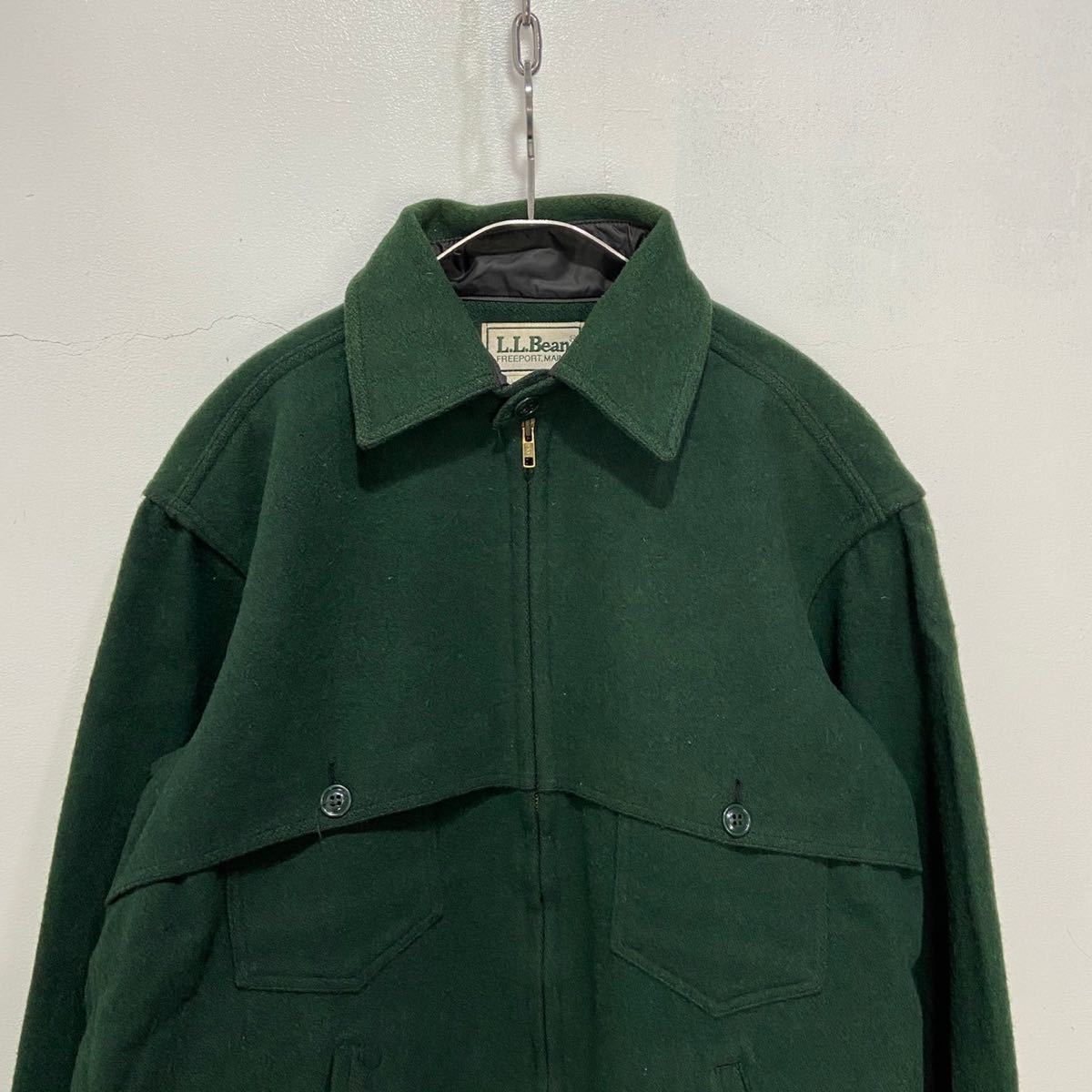 送料無料☆70s☆80s☆USA製☆L.L.Bean☆ウールマッキーノジャケット☆緑☆L_画像2