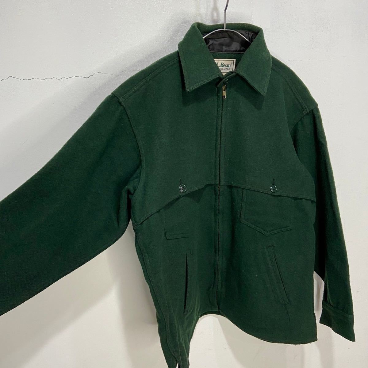 送料無料☆70s☆80s☆USA製☆L.L.Bean☆ウールマッキーノジャケット☆緑☆L_画像4