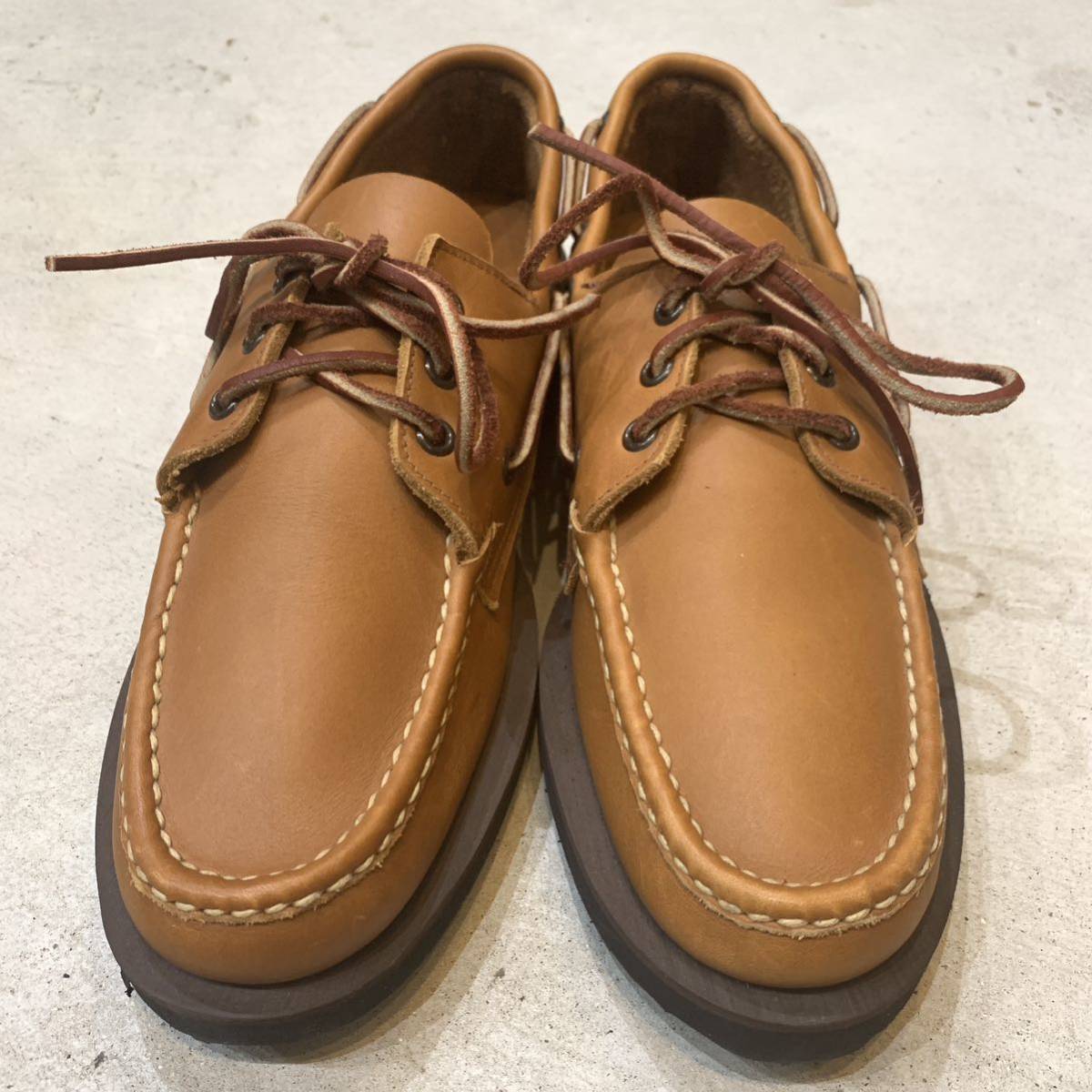 送料無料☆デッドストック☆Russell Moccasin☆デッキシューズ☆レザー☆9B_画像3