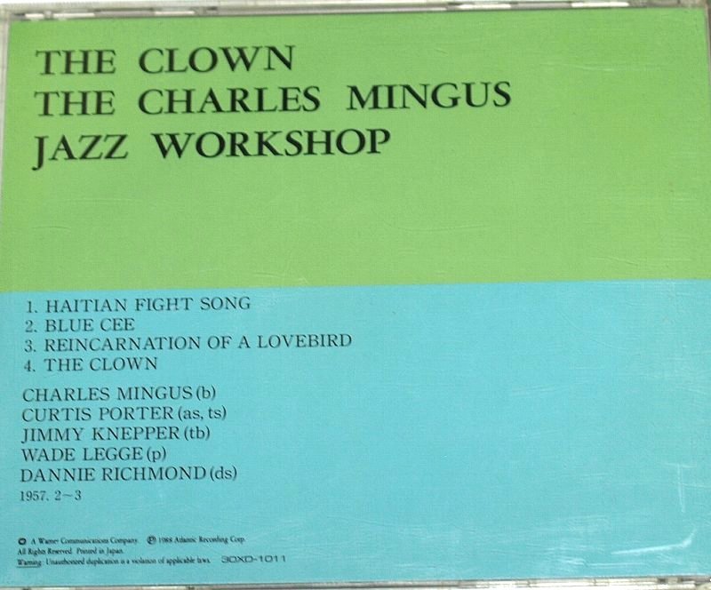 チャールズ・ミンガス 道化師 国内盤CD Charles Mingus The Clown_画像2