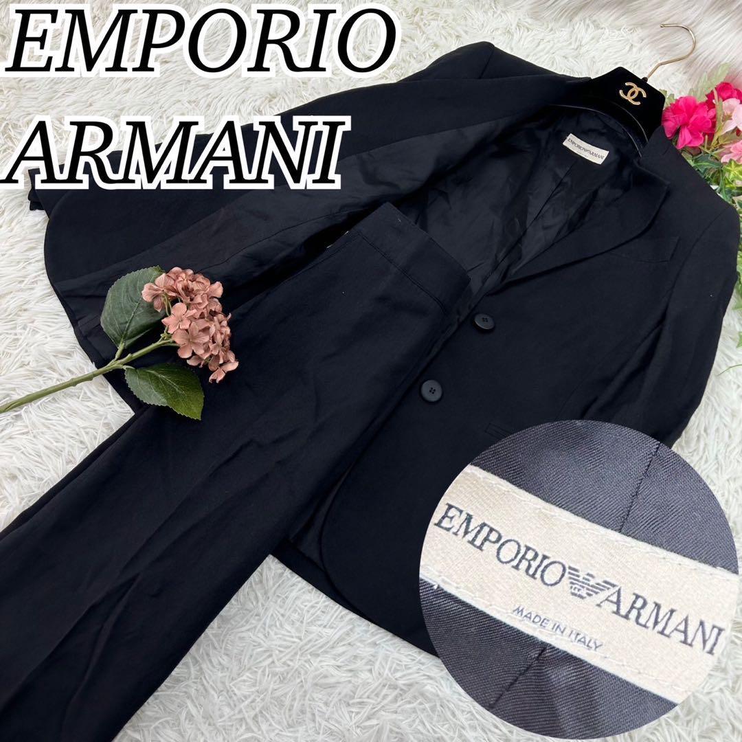 エンポリオアルマーニ レディースSサイズ 黒 パンツ スーツ セットアップ