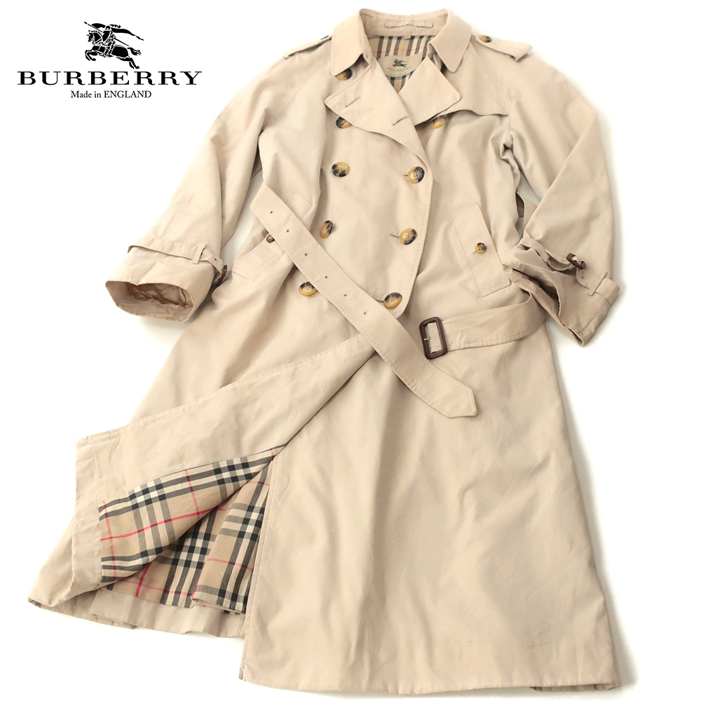 イングランド製 BURBERRY LONDON トレンチコート ベージュ×ノバチェック 16R(LL)_画像1