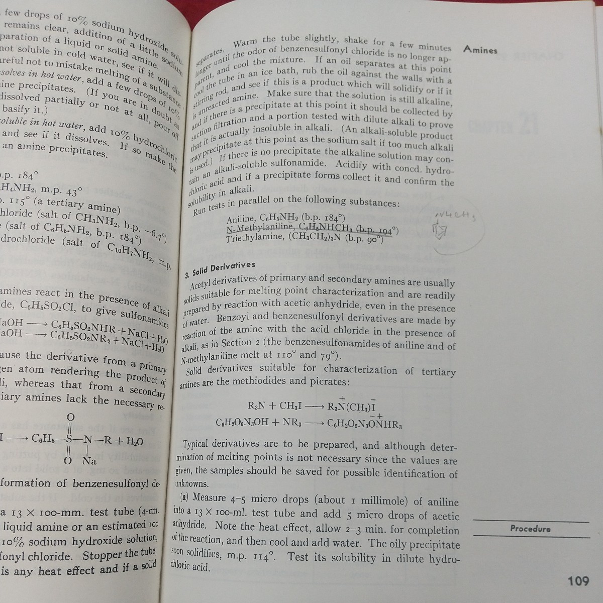 c-513※1 Experiments in Organic Chemistry 昭和37年2月10日 第2版第6刷発行 丸善株式会社 未翻訳 化学 科学 英語_書き込みあり