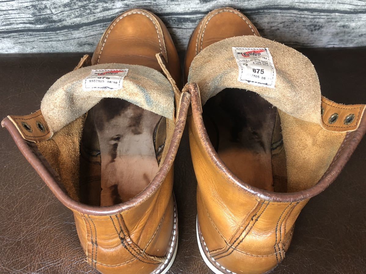 REDWING レッドウィング 875 アイリッシュセッター モック トゥ オロイジナル 9D（27.0）カカト減り有り_画像8