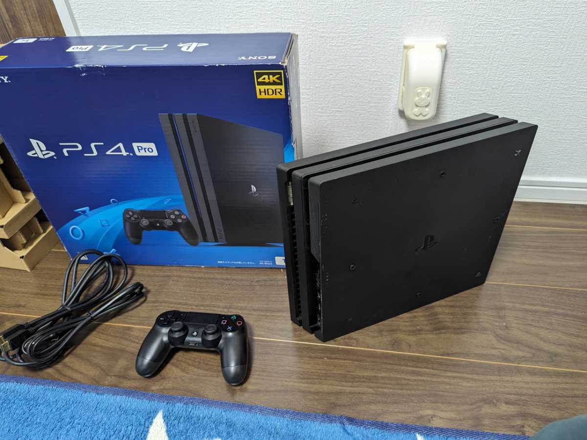 PS4 Pro 本体/箱 セット 1TB ブラック SONY PlayStation4 CUH-7200B 動作確認済 プレステ4プロ_画像3