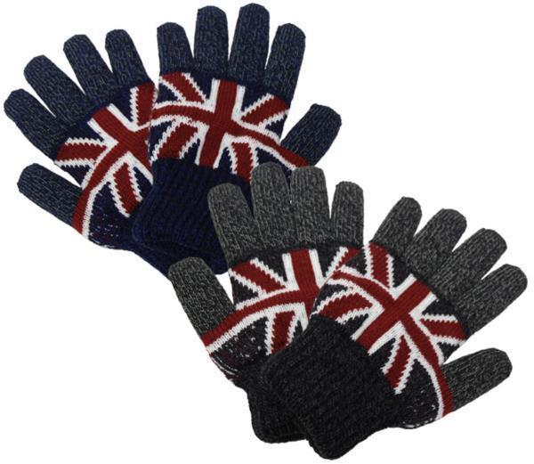  Union Jack pattern & reverse side soft molding gloves black Mix new goods [.. packet shipping ( nationwide equal 220 jpy tax included )]