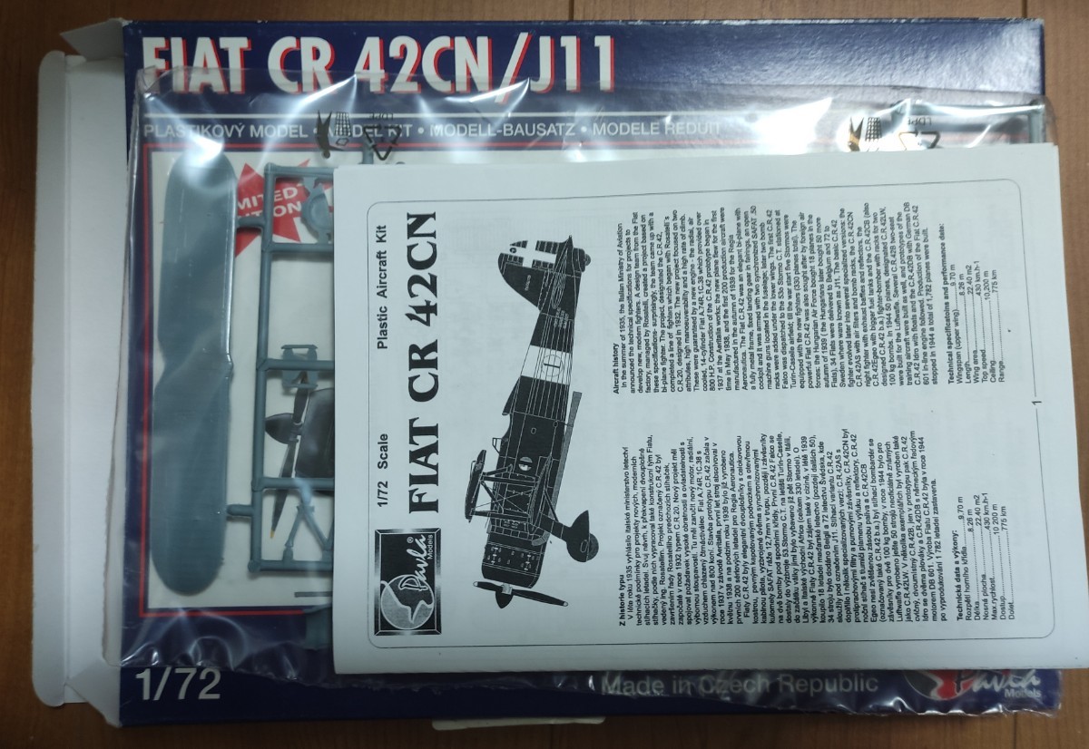 定型外発送可 Pavla Models 1/72 FIAT C.R. 42CN/J11 72058 フィアット ファルコ 未組立 パブラモデルズ_画像3