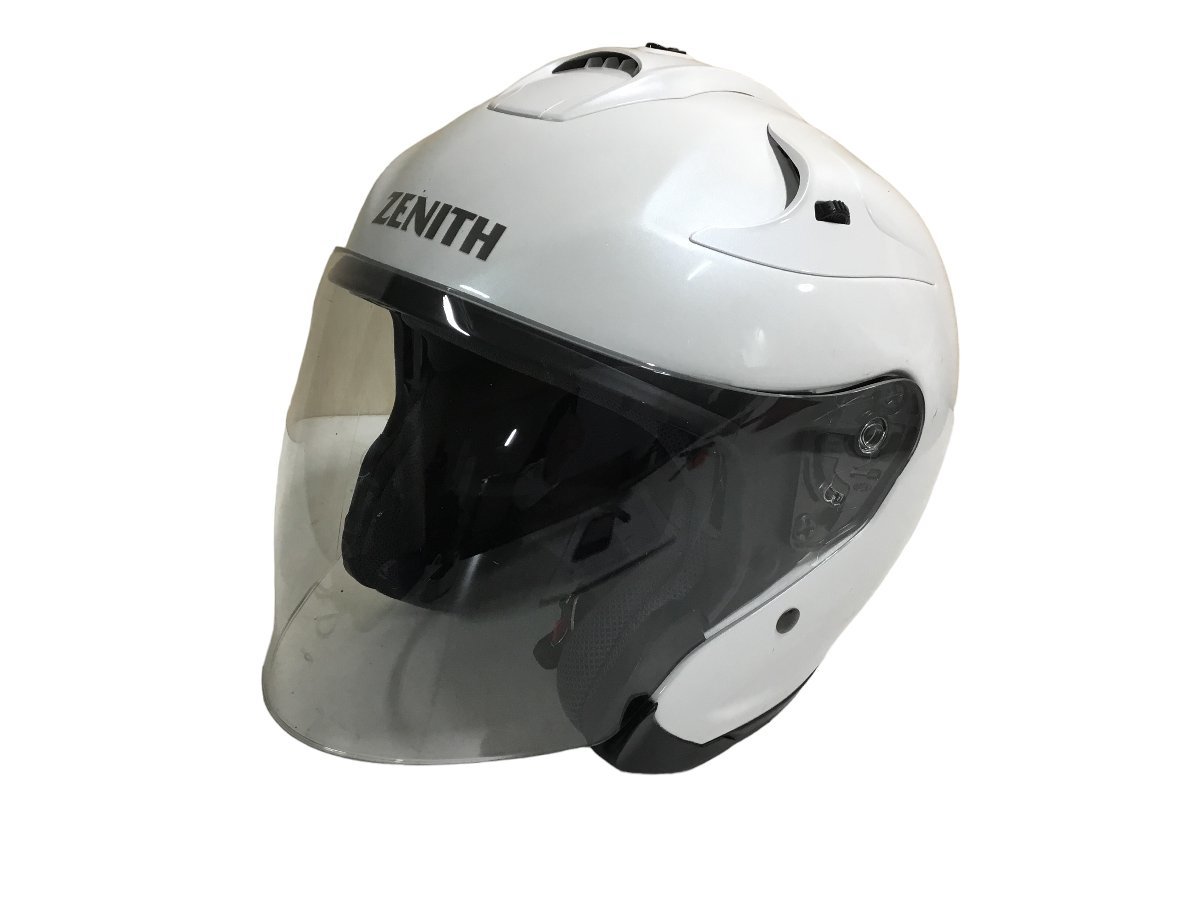 ★ヤマハ ZENITH ジェットヘルメット YJ-17 YAMAHA ゼニス 白 ホワイト Ｌサイズ 自動二輪乗用車 ジャンク品1.25kg★_画像1