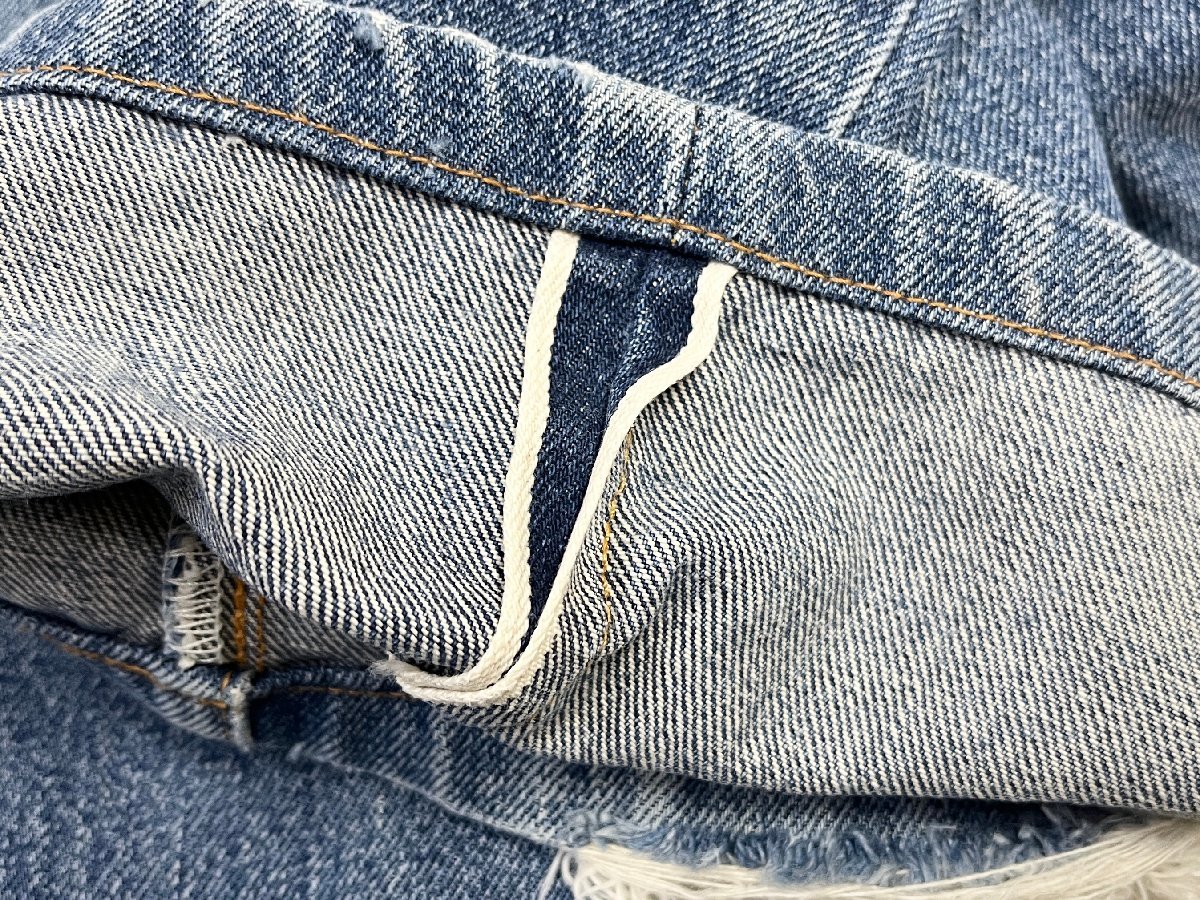 ●90s Levi’s リーバイス デニム ジーンズ 551ZXX 復刻 刻印555 バレンシア製 赤耳 ビッグE USA製 ブルー系 サイズW34 メンズ 0.73kg●_画像6