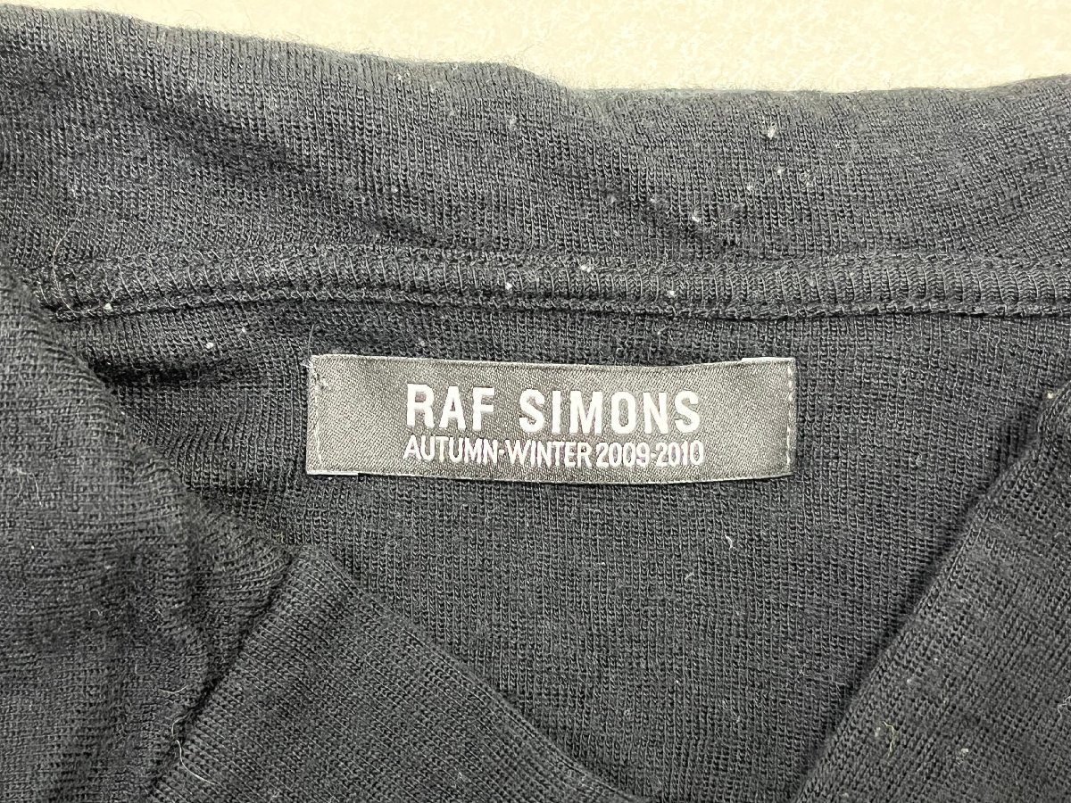 ●RAF SIMONS ラフシモンズ セーター ニット ロゴ刺繍 長袖 襟 秋冬 ポルトガル製 サンフレール ブラック サイズ44 レディース 0.22㎏●_画像5