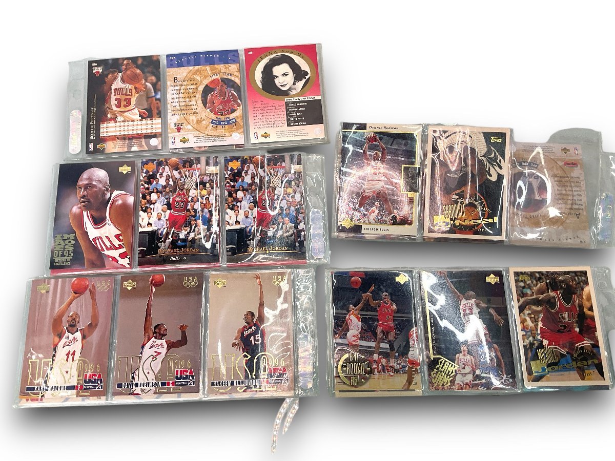 □Retro∥レトロ　昭和80ｓ　NBA　マイケルジョーダンなど　USAオールスターズ　カード　合計34枚　1枚野茂英雄　中古品【現状品】□_画像1