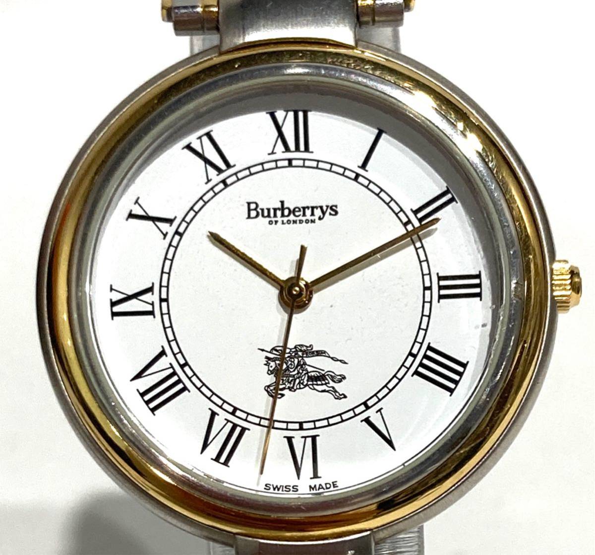 ★bk-413 BURBERRY バーバリー 11500G 白文字盤 メンズ腕時計 (T124-25)_画像3