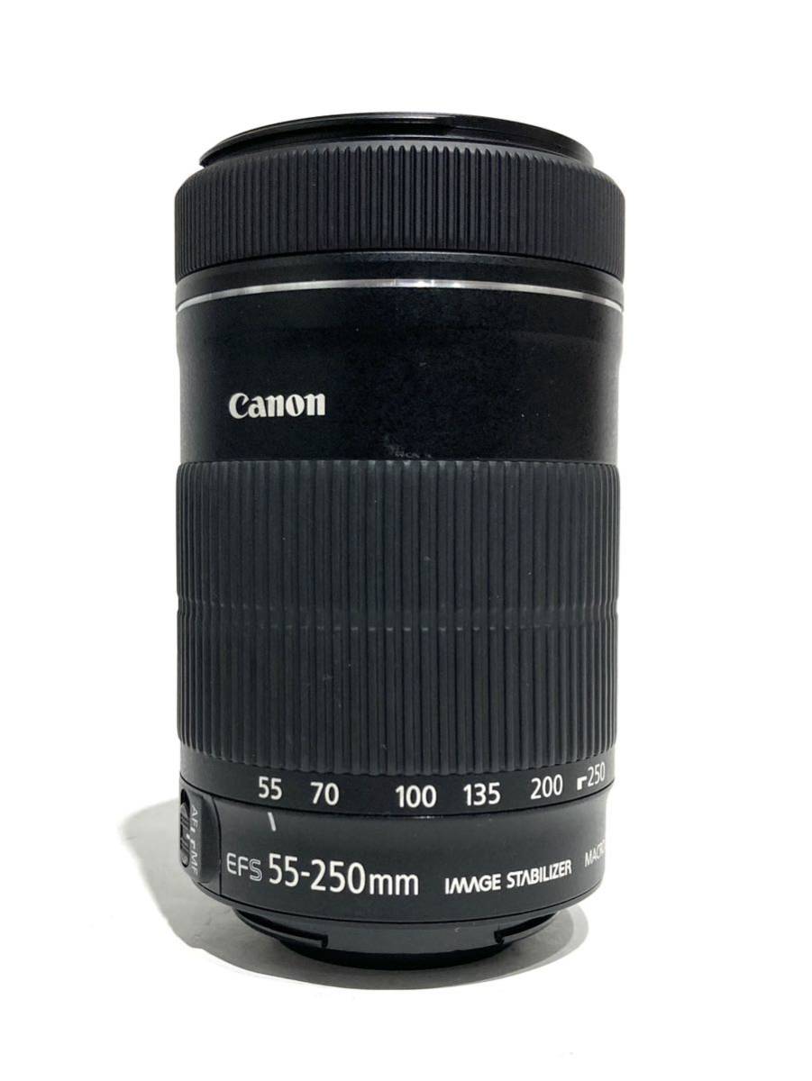 bk-396 キャノン Canon EOS Kiss X10i レンズセットCanon EF 18-55㎜ EF 55-250㎜ 1:4-5.6 IS STM(O63-1)_画像6