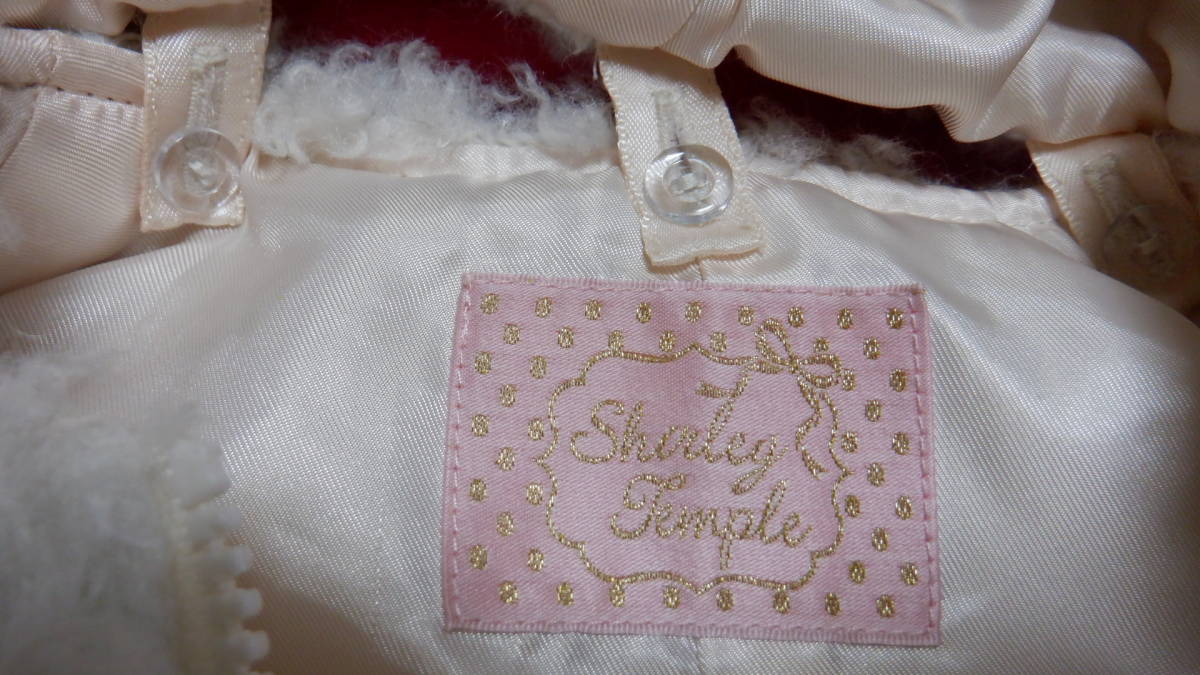 ◆シャーリーテンプル◆S(100-115）◆うさ耳ボアコート◆USED◆美品◆オフ白◆うさぎ◆公園◆クリスマス◆ShirleyTemple◆_画像6