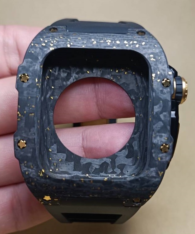 44mm 45mm○チタンx金カーボンx金○メタル ラバー カスタム 44mm 45mm○チタンx金カーボンx金○メタル ラバー カスタム