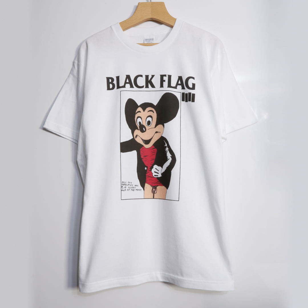 XL BLACK FLAG ブラック・フラッグTシャツ 野村訓市 ミッキーマウス