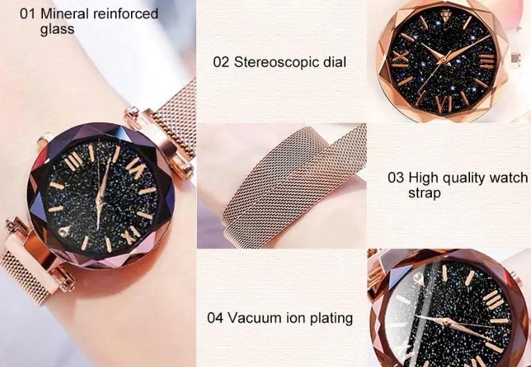 a54* новый товар не использовался * женские наручные часы часы rose Gold магнитный пряжка Корея аксессуары браслет часы симпатичный аналог 