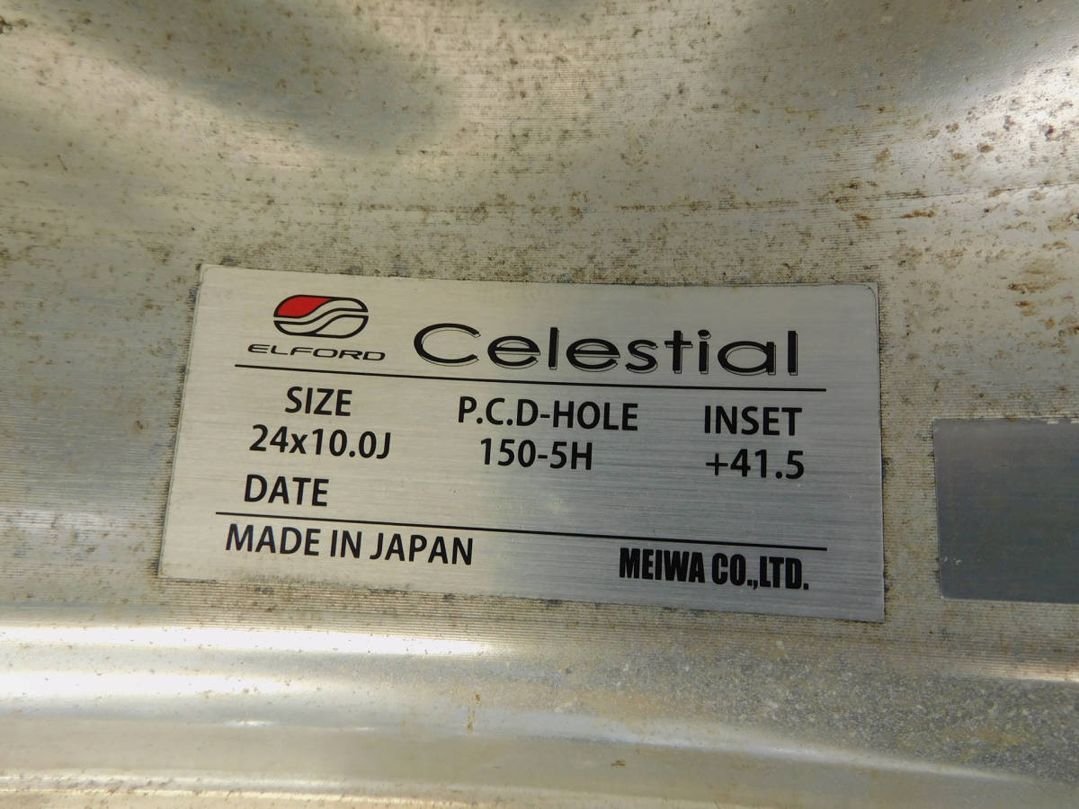 ELFORD Celestial セレスティアル 24x10.0J P.C.D 150-5H インセット +41.5 ランドクルーザー200 ZX 305/35R24 タイヤ付き4本セット_画像8