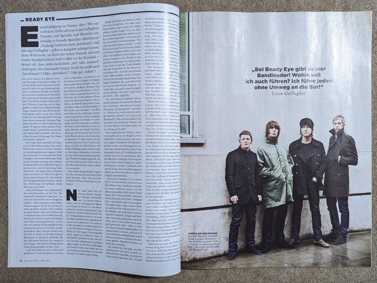 Beady Eye-The Roller★独Rolling Stone誌独占サイン・エッチング・シングル盤/Oasis/Liam Gallagher_画像6