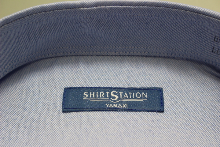 送料185円【新品】SHIRT STATION(山喜)　BBワイシャツ /オックスフォード/綿100％/イージーケア LL(43-86)　サックス無地002/UND109(5D645_画像3