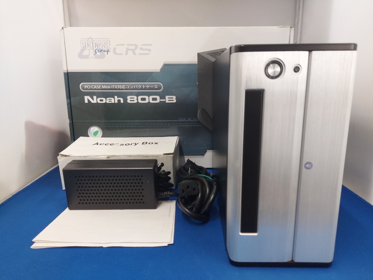 ★Diracディラック Noah 800-B Rev1.5 PCICase Mini-ITX対応コンパクトケース HD-Audio対応 パソコン パーツ 縦 横 兼 シルバー/ブラック★_画像1