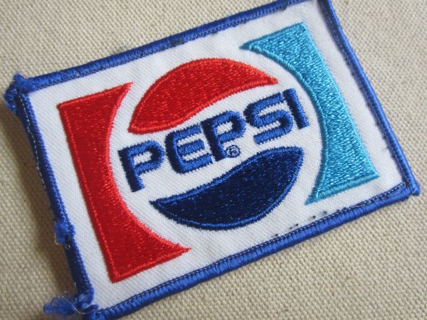 【中古】ペプシ コーラ PEPSI Cola ロゴ 刺繍 ワッペン/アメリカ USA ビンテージ パッチ シャツ 企業 アメカジ カスタム 150の画像2