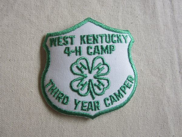 WEST KENTUCKY 4 H CAMP ウェスタンケンタッキー キャンプ 3年目 キャンパー ワッペン/ビンテージ パッチ USA 古着 アメカジ Z01_画像3