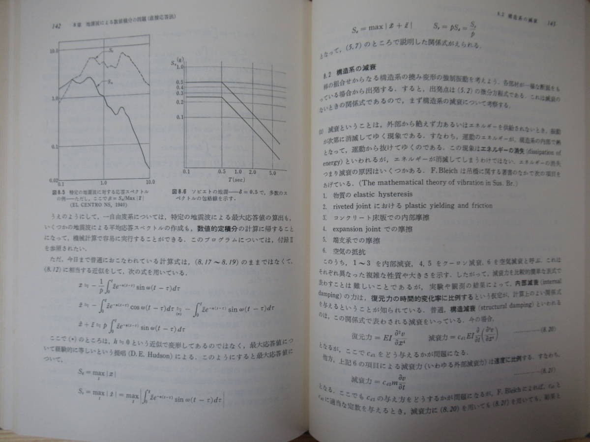 h23●コンピュータによる橋梁と構造の振動解析　(土木工学大成5)猪瀬寧雄:監修 上原七司:著 1970年 森北出版 ※外函欠品 建築 230208_画像7