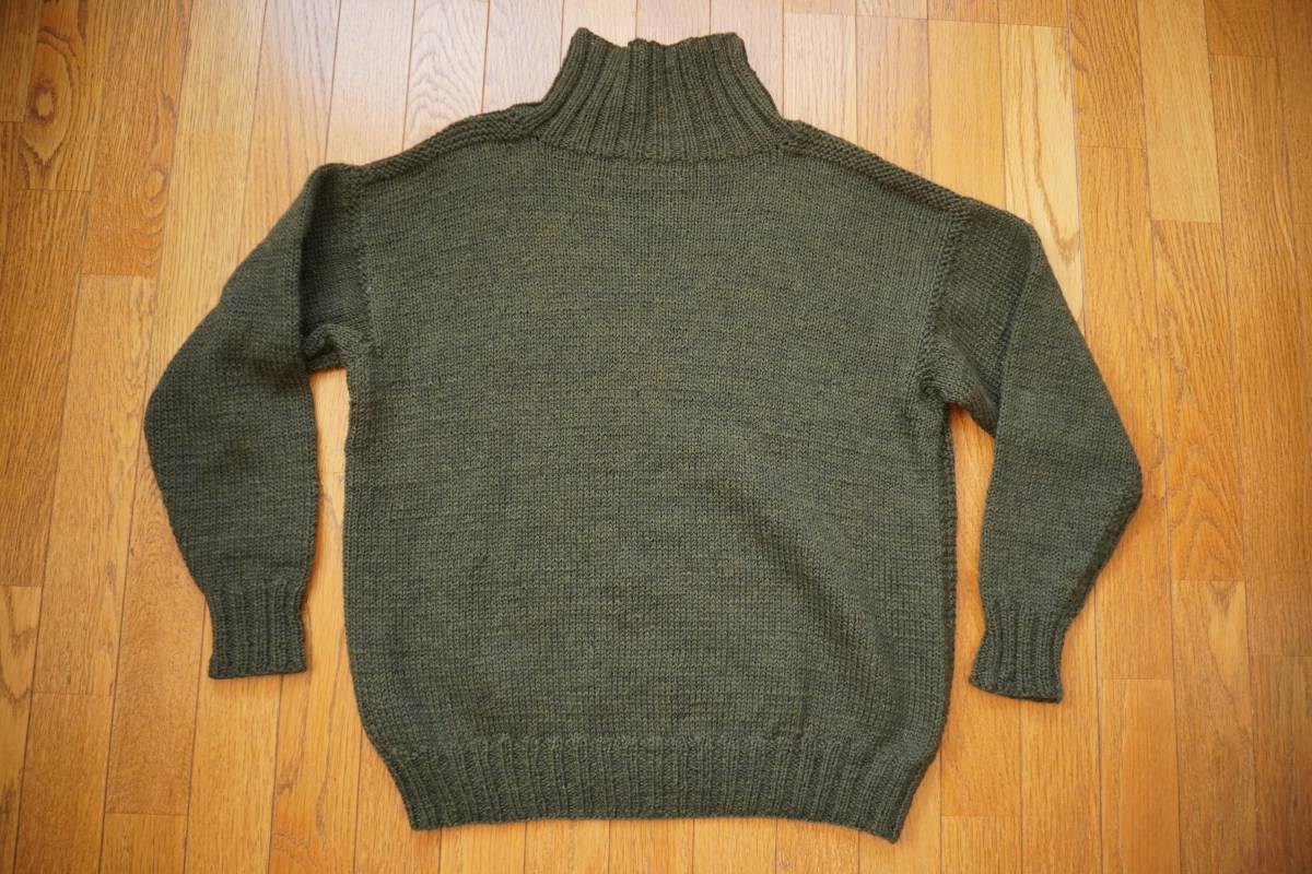 定価56,000円★AUBERGE オーベルジュ ICELAND HAND KNIT サイズ44 タートル ニット★NEST ネスト KURT カート Truffaut トリュフォー_後ろ