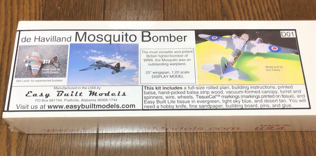 { display model }Easy Built made Mosquito Bomber( wing length :25~=635mm)*** remainder 1