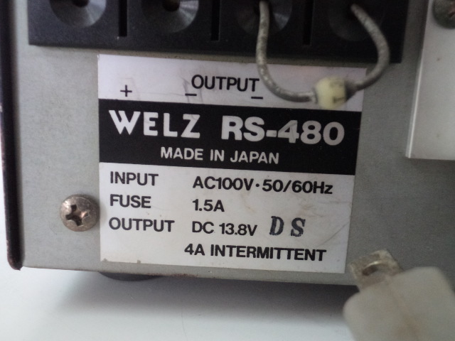 WELZ　DC　POWER　SUPPLY　RS-480　　ジャンク_画像5