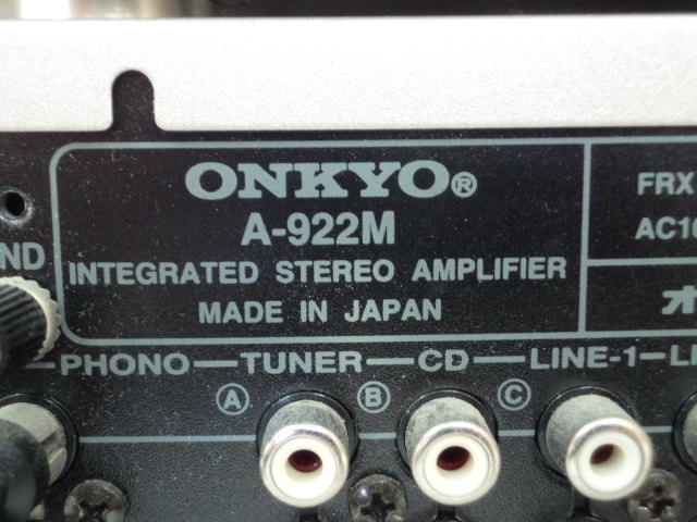 ONKYO　CD/FM/AMチューナー/ステレオアンプ　オーディオ3点　C-722M　T-422M　A-922M　ジャンク_画像6