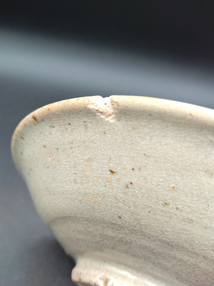 李朝 平茶碗 青磁 皿 15.3cm 朝鮮 古美術 骨董 【2-b】_画像6