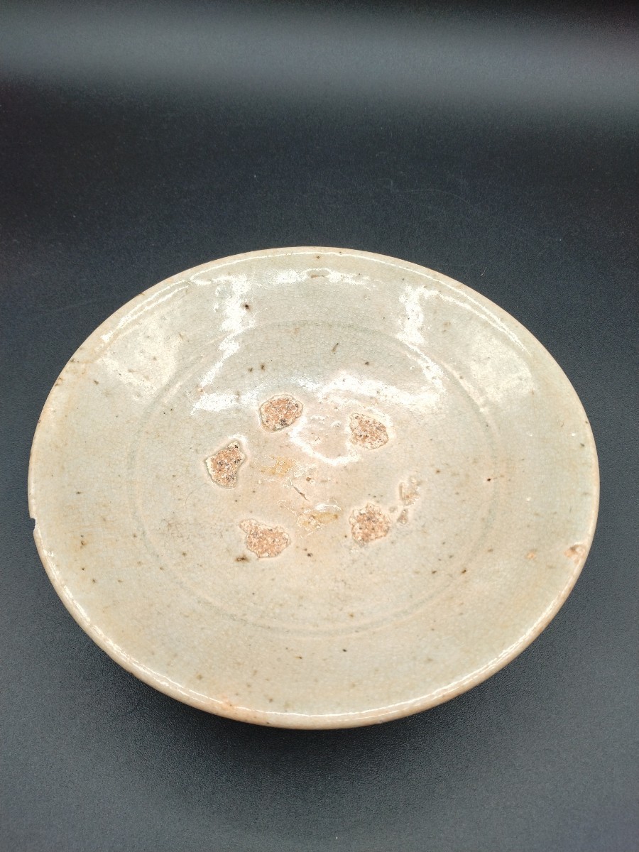 李朝 平茶碗 青磁 皿 15.3cm 朝鮮 古美術 骨董 【2-b】_画像10