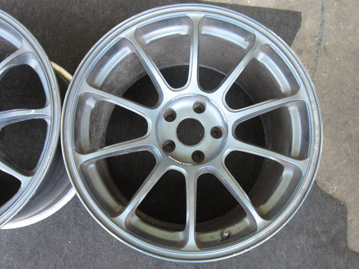 ボルク 18インチ 10.5J +15 PCD114.3 5穴 鍛造ホイール ２本ジャンク FORGED VOLK RACING ボルクレーシング RAYS レイズ_画像3