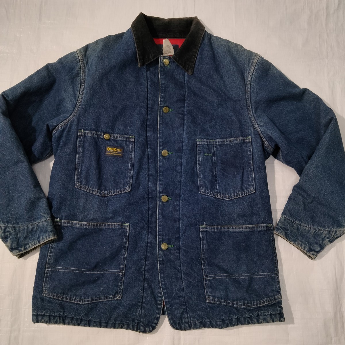 OSHKOSH B'GOSH UNION MADE オシュコシュ　　キルティング　ライナー　デニム カバーオール ジャケット DENIM　42 90年代　アメリカ製　