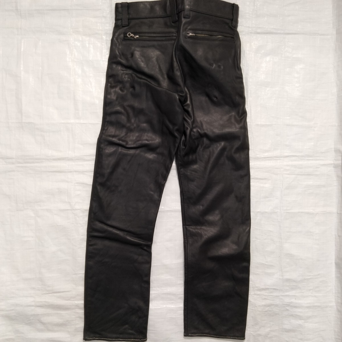B‘s Leather bikers　レザーパンツ　leather pant　ブラック　革　牛革　バイク用　コーリン　corin 革パン　5ポケット　jeans型　BLACK　_画像3