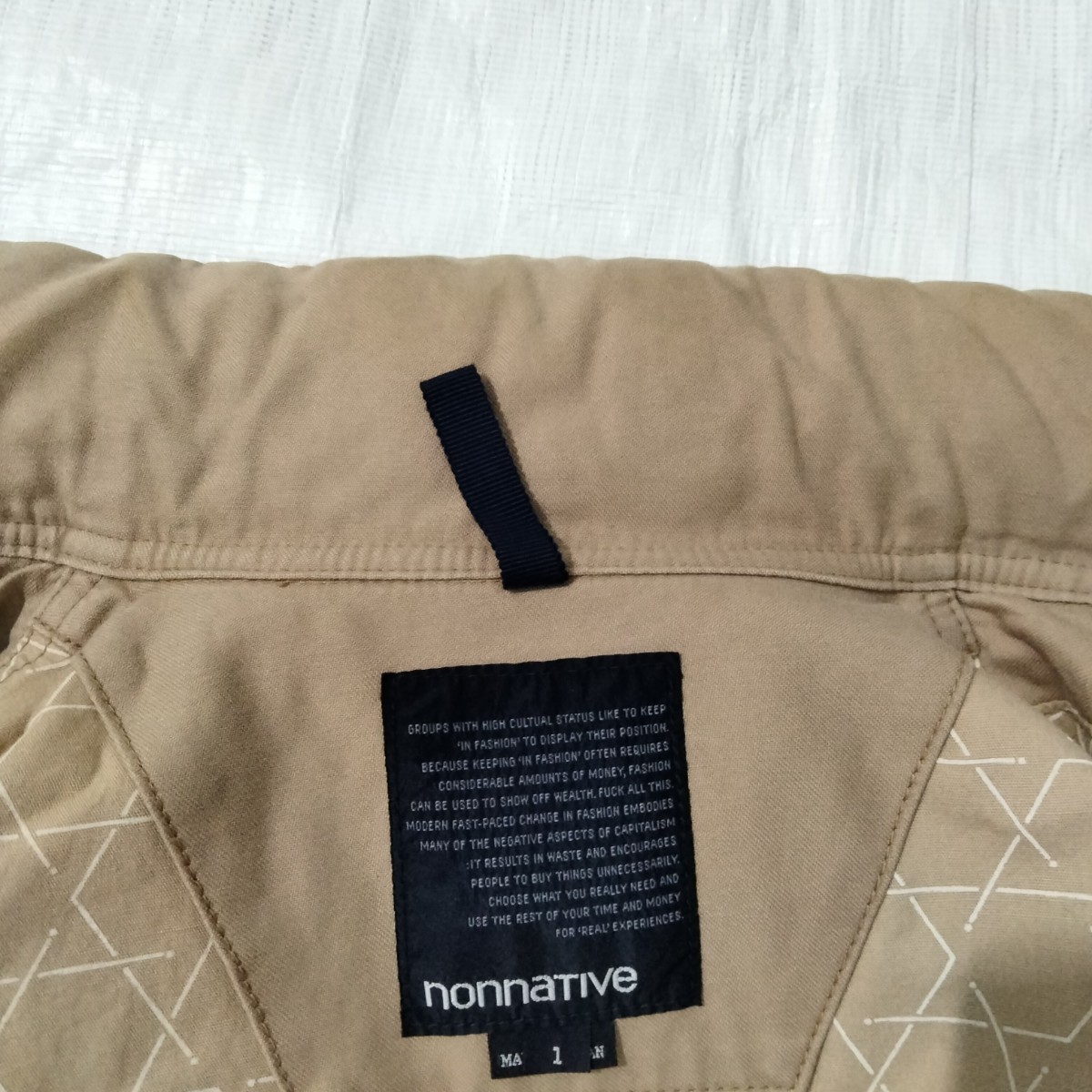 nonnative ノンネイティブ　M65 フィールド　ジャケット　カーキ　khaki コットンサテン　ミリタリー　柄パターン裏　サープラス　military_画像3