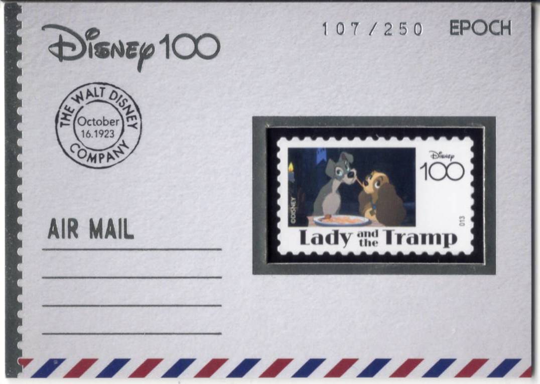 2023 EPOCH PREMIER EDITION DISNEY創設100周年 LADY and the TRAMP わんわん物語 メモラビリアスタンプカード (/250)_画像1