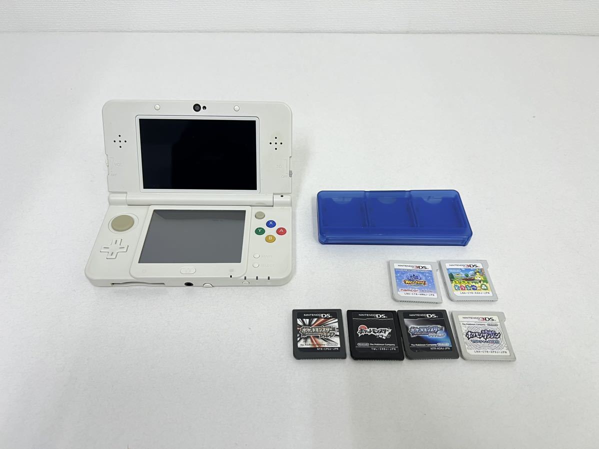 A3285◆ 任天堂 ニンテンドー / NEW ニンテンドー3DS 本体 / ソフト６個セット / ポケットモンスター 他_画像1