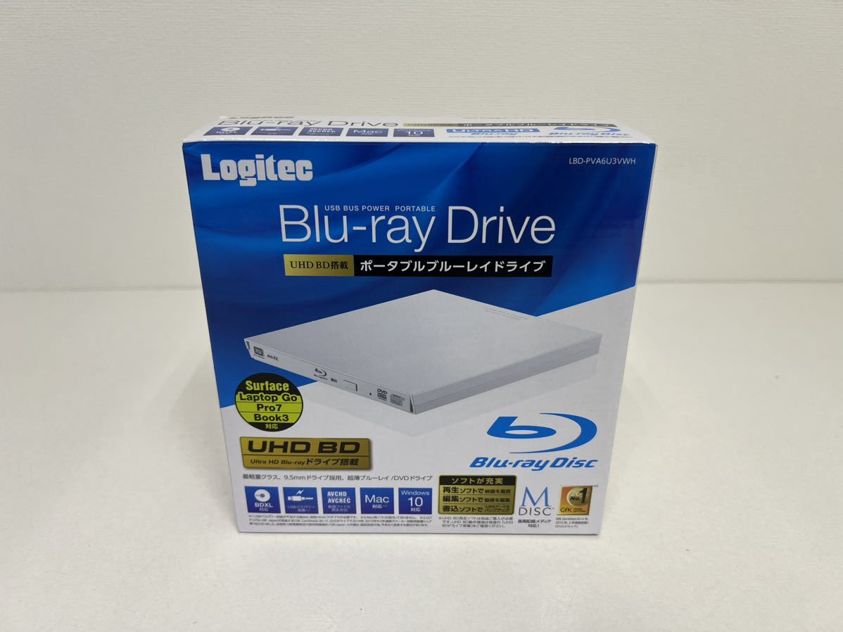 A3292 未使用品◆Logitec ロジテック / LBD-PVA6U3VWH / ブルーレイドライブ 外付け Blu-ray UHDBD USB3.0対応_画像1